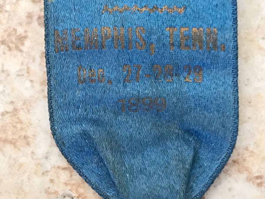 Antique 1899 Memphis, TN Annual Meeting Southern Educational Association Ribbon Medal [Photo 6]