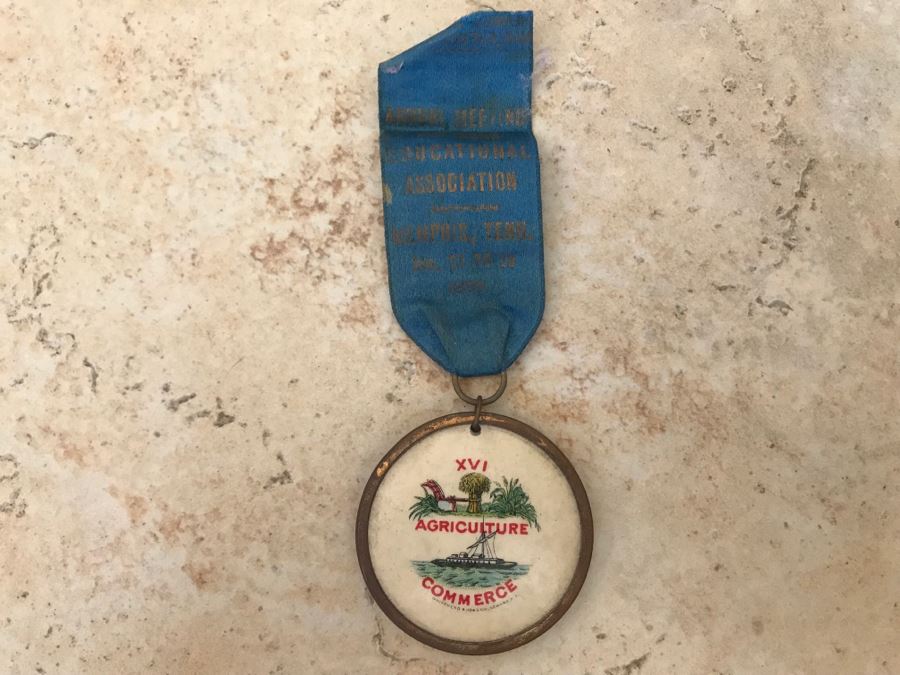 Antique 1899 Memphis, TN Annual Meeting Southern Educational Association Ribbon Medal [Photo 2]