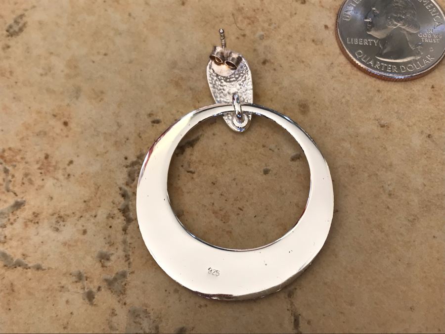 Sterling Silver Modern Earrings 17.6g [Photo 4]