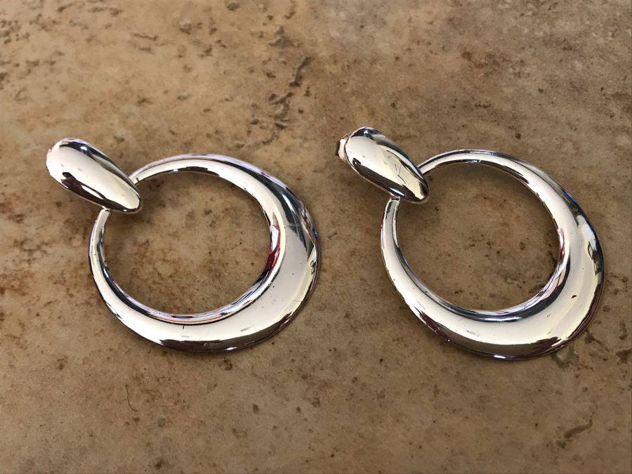 Sterling Silver Modern Earrings 17.6g [Photo 2]