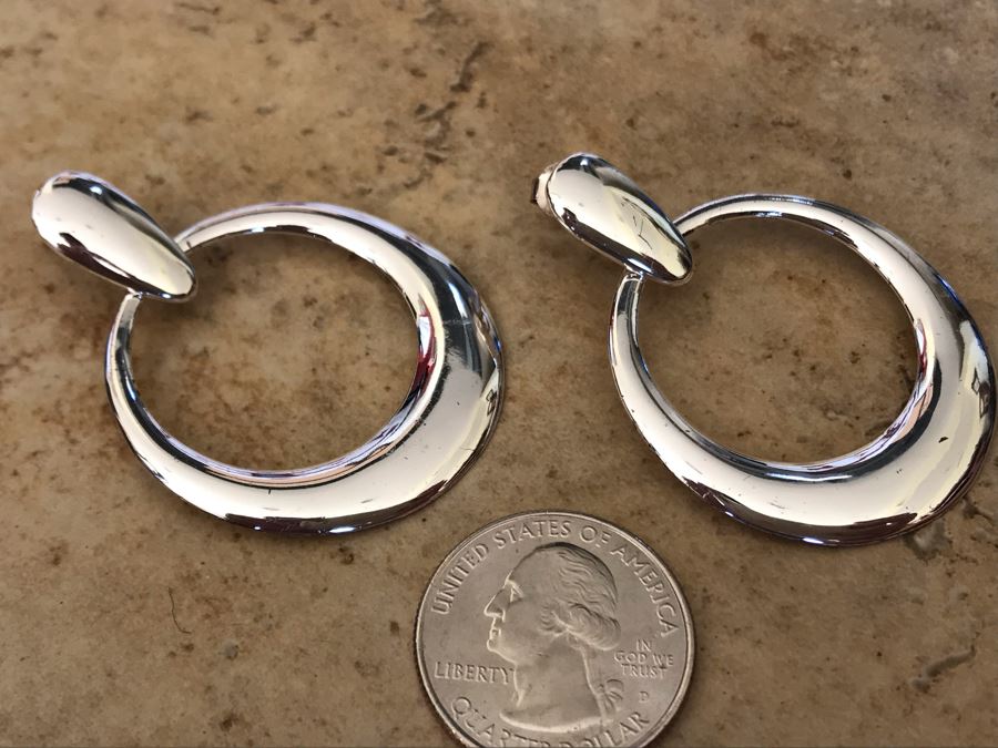 Sterling Silver Modern Earrings 17.6g [Photo 1]
