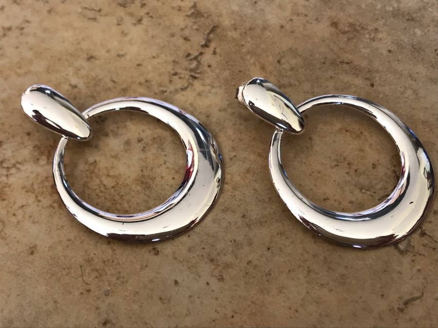 Sterling Silver Modern Earrings 17.6g [Photo 3]