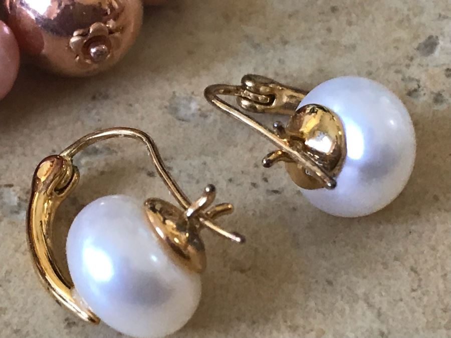 Bronze Milor Italy Pearl Bracelet And Pair Of Bronze Milor Italy Pearl Earrings [Photo 6]