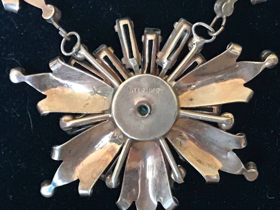 Vintage Sterling Silver Pendant Necklace 21.1g [Photo 9]