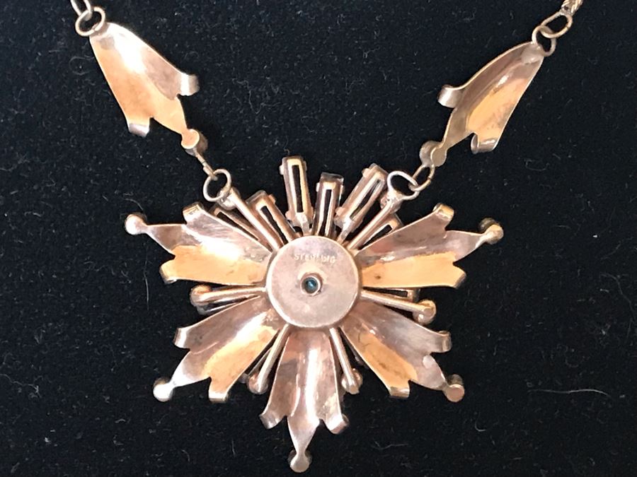 Vintage Sterling Silver Pendant Necklace 21.1g [Photo 8]