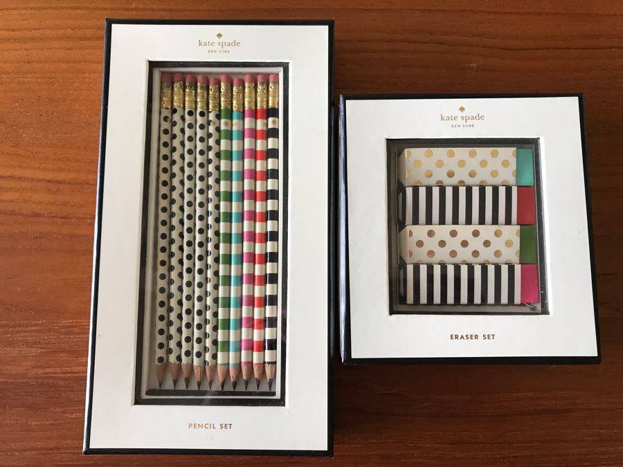 LAST MINUTE ADD - New Kate Spade New York Pencil And Eraser Sets