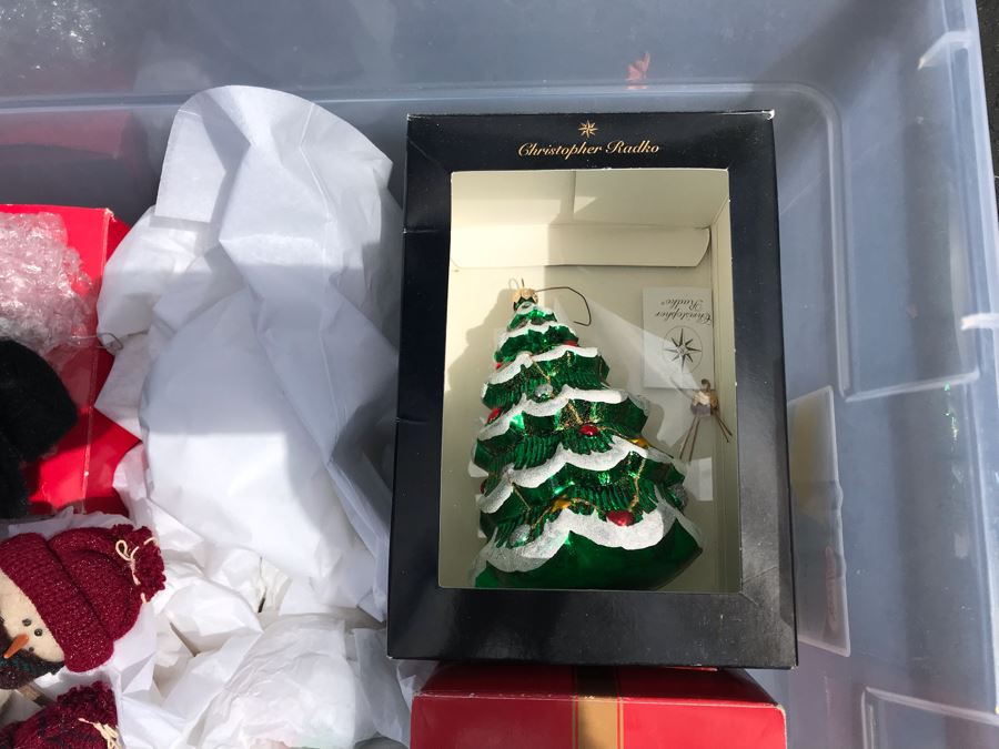 LAST MINUTE ADD - Bin Filled With Various Christmas Ornaments [Photo 2]