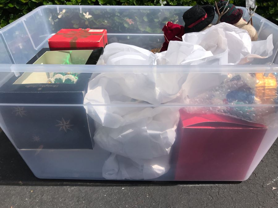 LAST MINUTE ADD - Bin Filled With Various Christmas Ornaments [Photo 7]