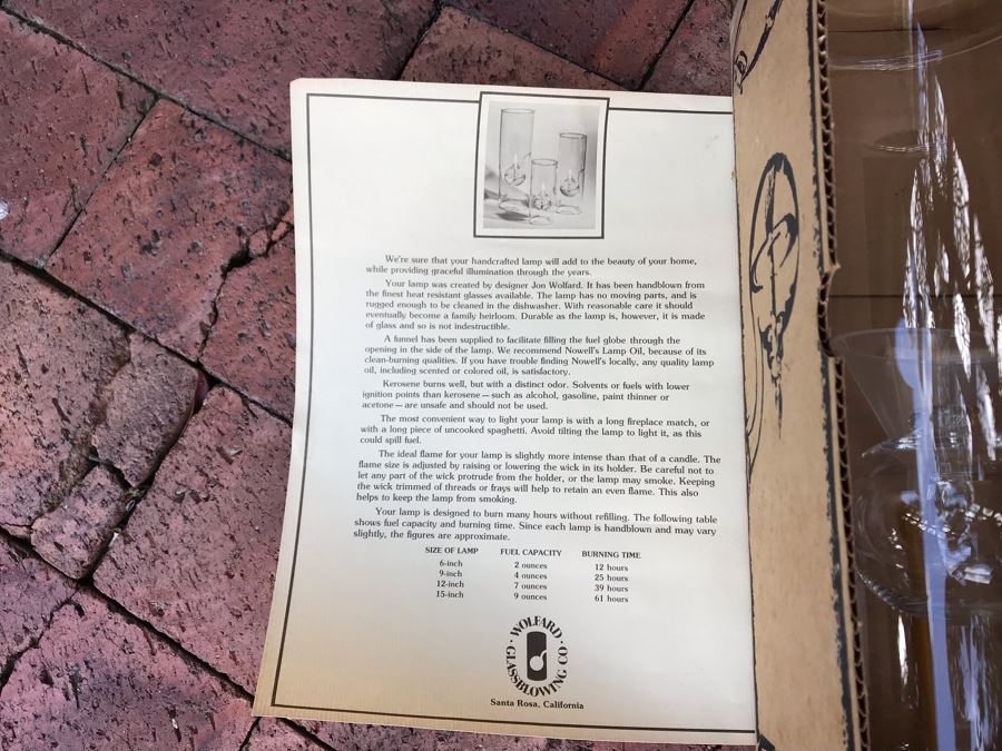 LAST MINUTE ADD - New Handblow Glass Wolfard Lamp [Photo 3]