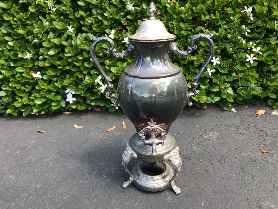 LAST MINUTE ADD - Silverplate Coffee Urn (Found Heater Part Not Shown In Photos)