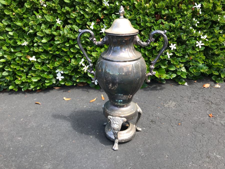 LAST MINUTE ADD - Silverplate Coffee Urn (Found Heater Part Not Shown In Photos) [Photo 5]