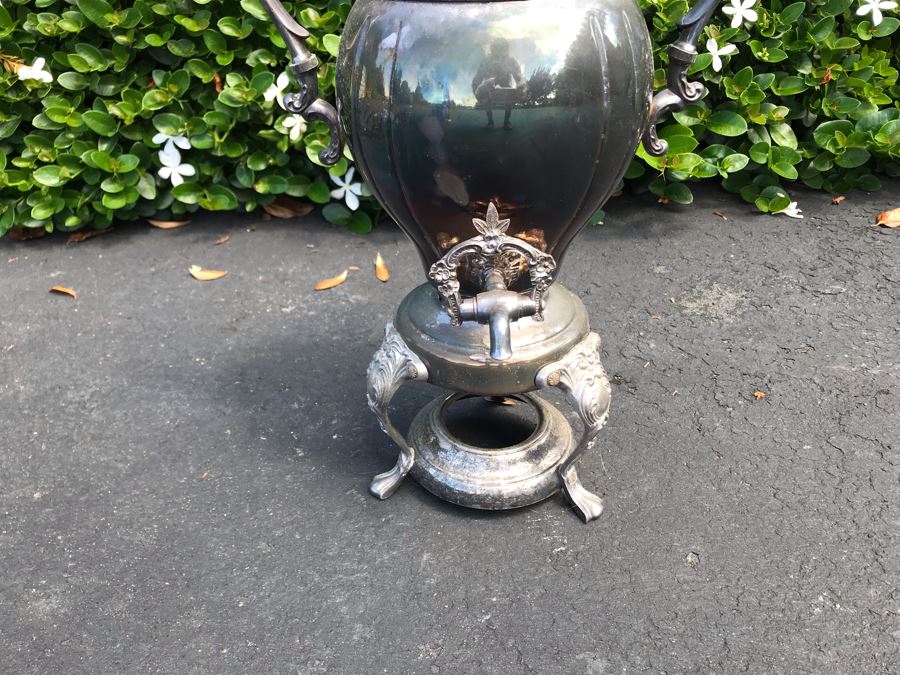 LAST MINUTE ADD - Silverplate Coffee Urn (Found Heater Part Not Shown In Photos) [Photo 2]