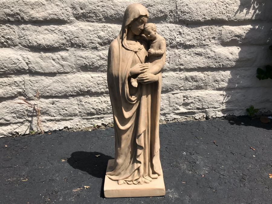 LAST MINUTE ADD - Cantagalli Pottery Virgin Mary Sculpture Made In Italy