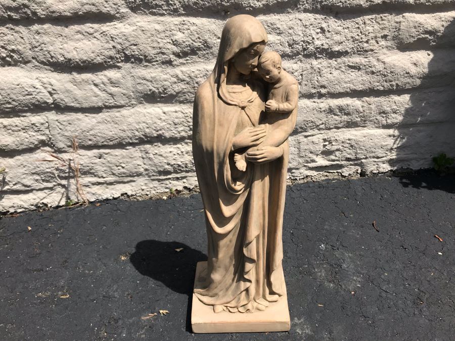 LAST MINUTE ADD - Cantagalli Pottery Virgin Mary Sculpture Made In Italy [Photo 2]