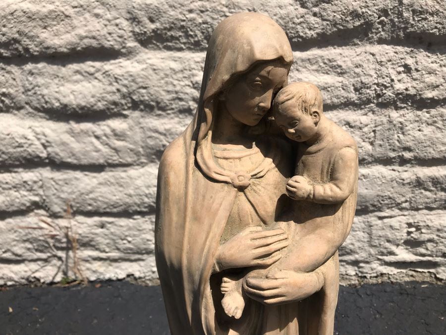 LAST MINUTE ADD - Cantagalli Pottery Virgin Mary Sculpture Made In Italy [Photo 3]