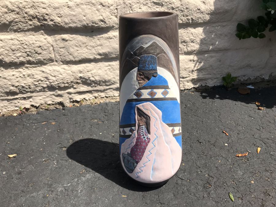 LAST MINUTE ADD - Signed Pottery Vase [Photo 1]