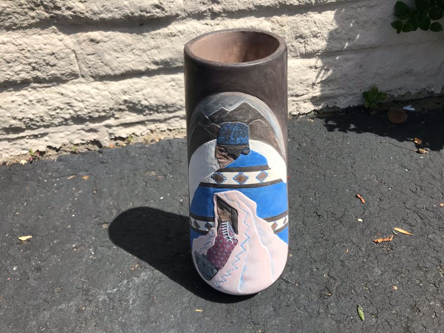 LAST MINUTE ADD - Signed Pottery Vase [Photo 2]