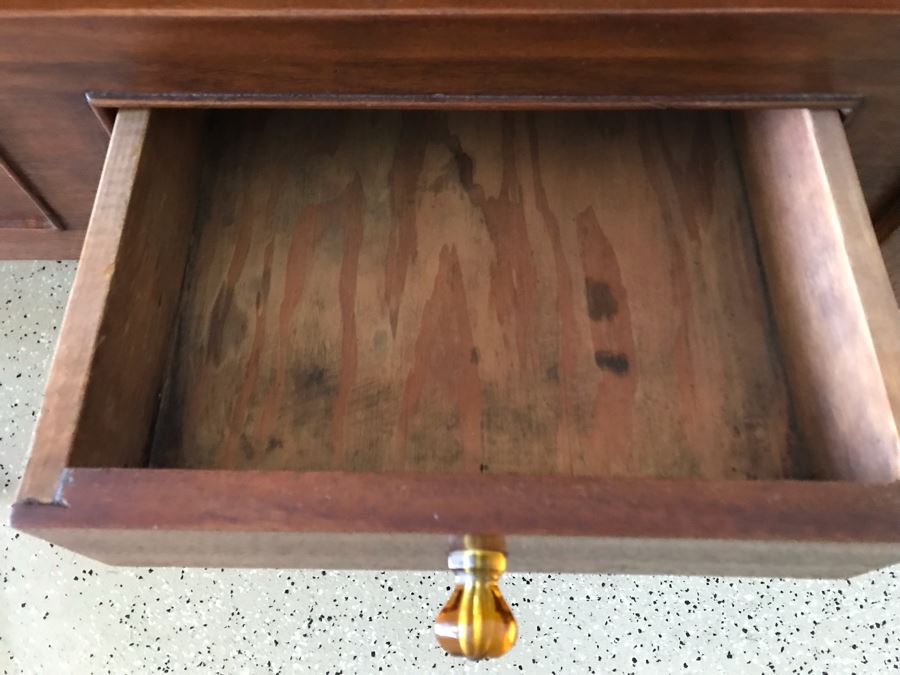 LAST MINUTE ADD - Vintage Wooden Desk 36W X 20D X 37.5H [Photo 4]