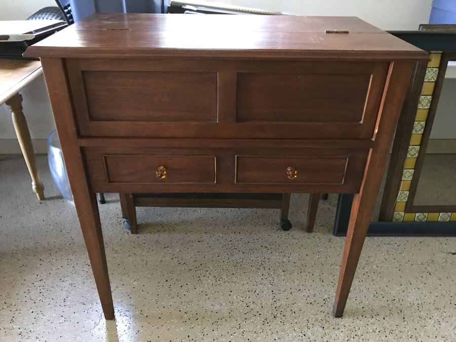 LAST MINUTE ADD - Vintage Wooden Desk 36W X 20D X 37.5H [Photo 7]