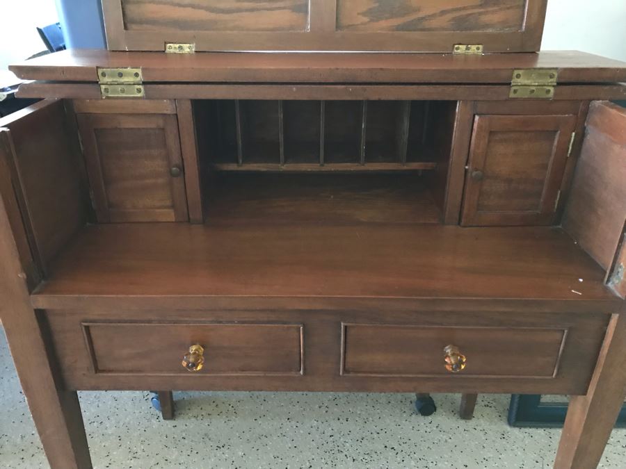 LAST MINUTE ADD - Vintage Wooden Desk 36W X 20D X 37.5H [Photo 3]
