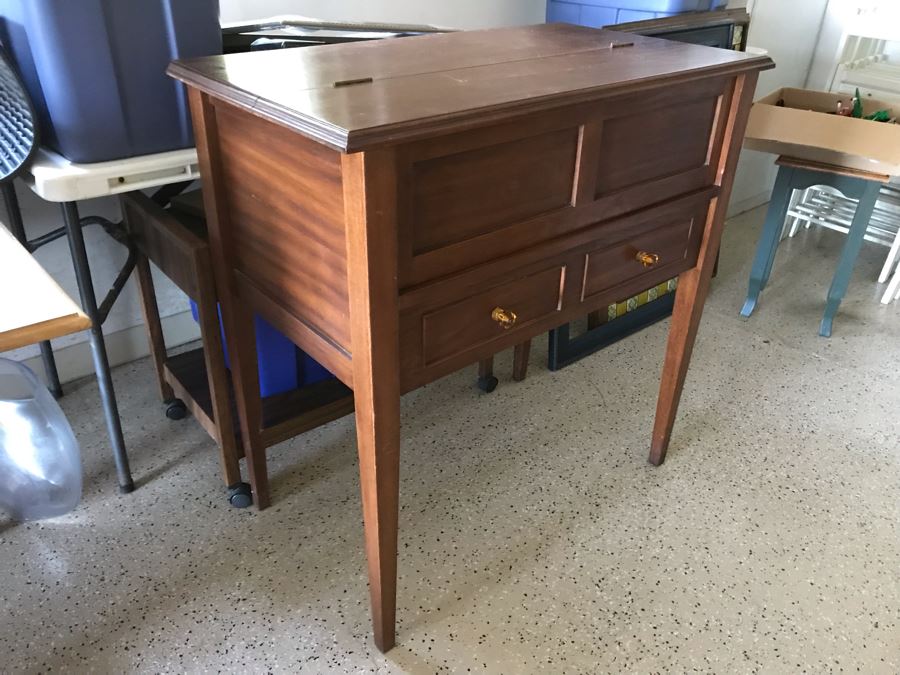 LAST MINUTE ADD - Vintage Wooden Desk 36W X 20D X 37.5H [Photo 6]