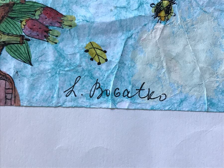 LAST MINUTE ADD - Signed Angelic Watercolor Painting By L. Bogatro 11.5 X 8 [Photo 6]