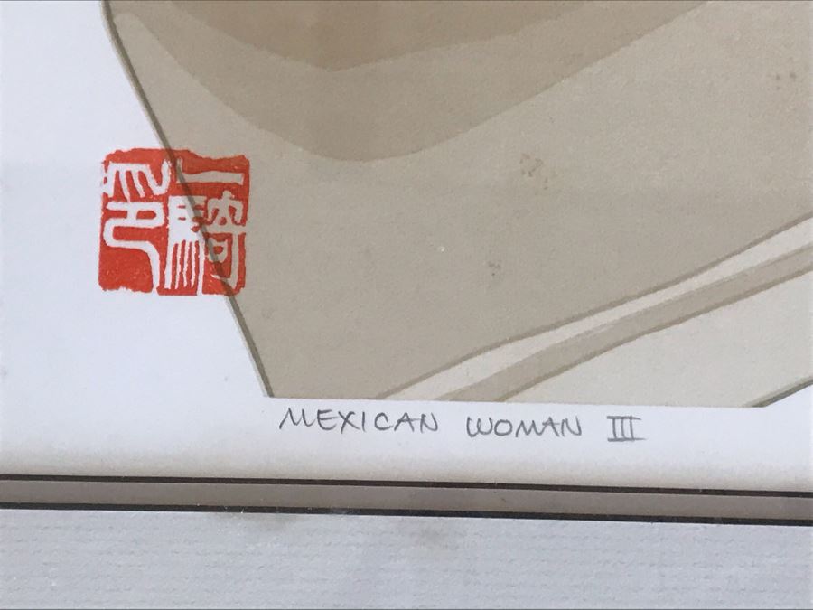 LAST MINUTE ADD - Signed Limited Edition Print Titled 'Mexican Woman III' By Ikki Matsumoto 21 X 17 [Photo 3]