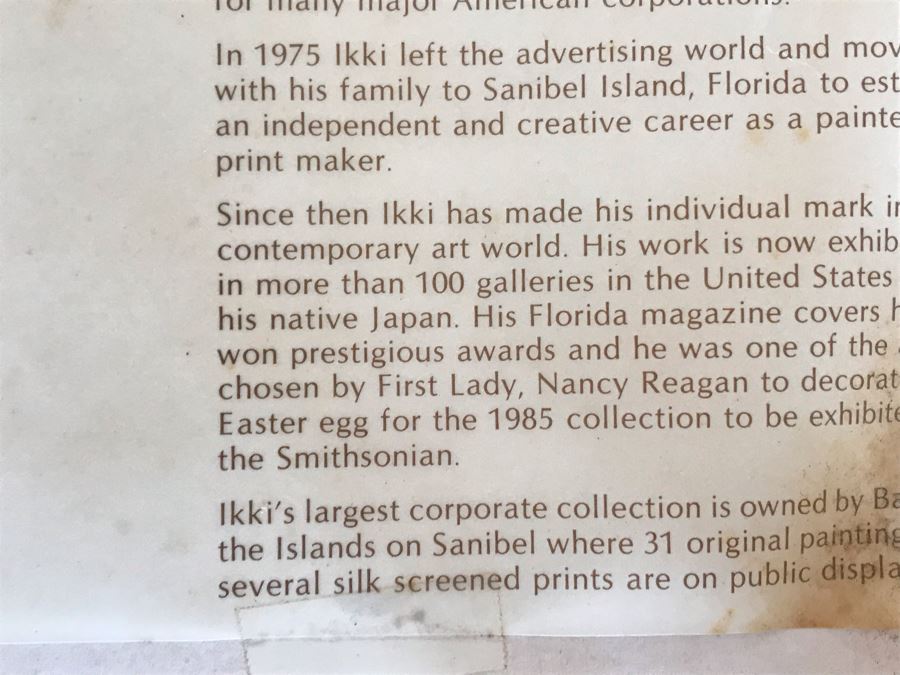 LAST MINUTE ADD - Signed Limited Edition Print Titled 'Mexican Woman III' By Ikki Matsumoto 21 X 17 [Photo 9]