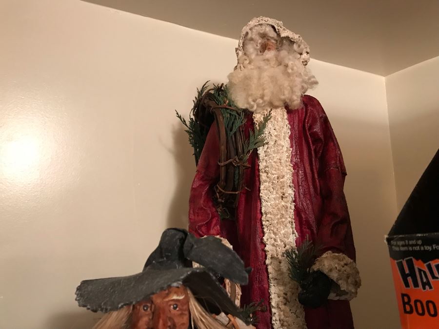 LAST MINUTE ADD - Collection Of Santa Claus And Witch Decorative Holiday Figurines [Photo 7]
