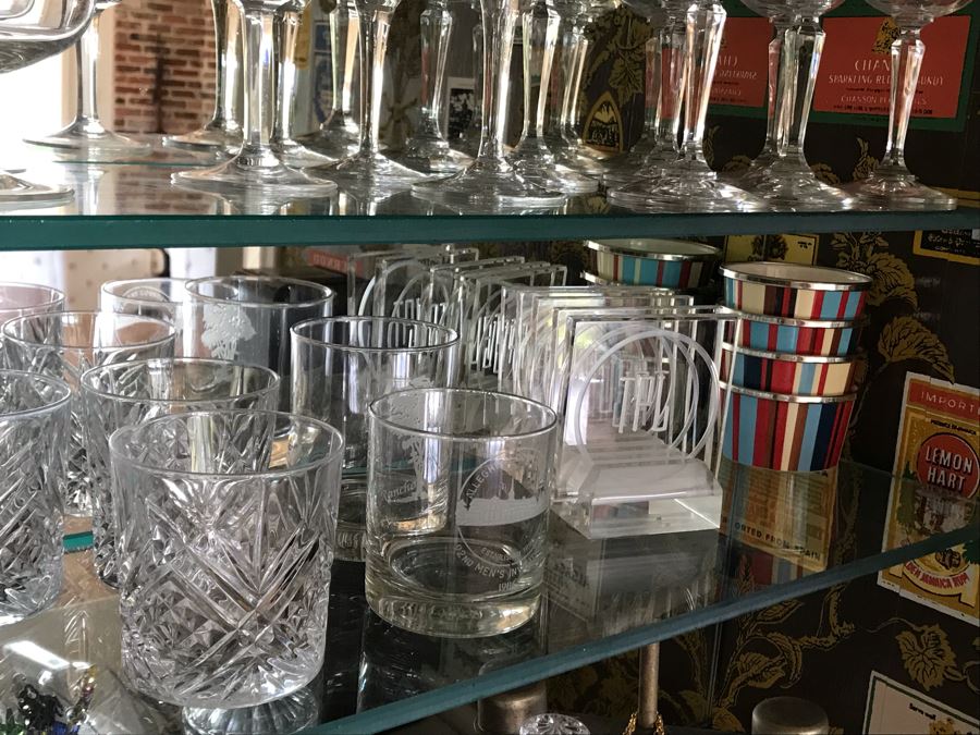 LAST MINUTE ADD - Crystal Barware Glasses, Liquour Decanter, SoadStream - All Items On Shelves And Bar Counter [Photo 5]