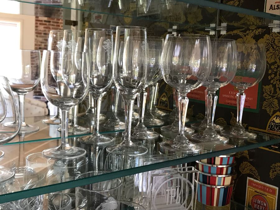 LAST MINUTE ADD - Crystal Barware Glasses, Liquour Decanter, SoadStream - All Items On Shelves And Bar Counter [Photo 6]