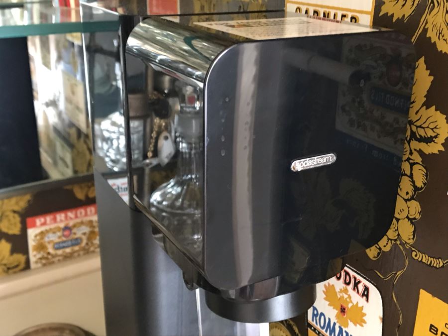 LAST MINUTE ADD - Crystal Barware Glasses, Liquour Decanter, SoadStream - All Items On Shelves And Bar Counter [Photo 17]