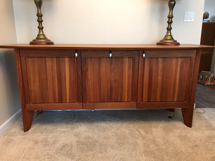 Danish Modern Ansager Solid Wood Credenza Buffet Sideboard 79W X 23D X 33H [Photo 3]