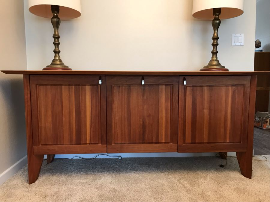 Danish Modern Ansager Solid Wood Credenza Buffet Sideboard 79W X 23D X 33H [Photo 4]