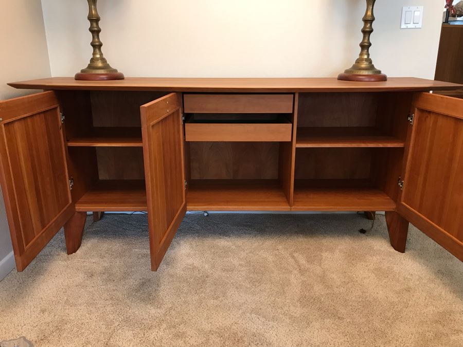 Danish Modern Ansager Solid Wood Credenza Buffet Sideboard 79W X 23D X 33H [Photo 8]