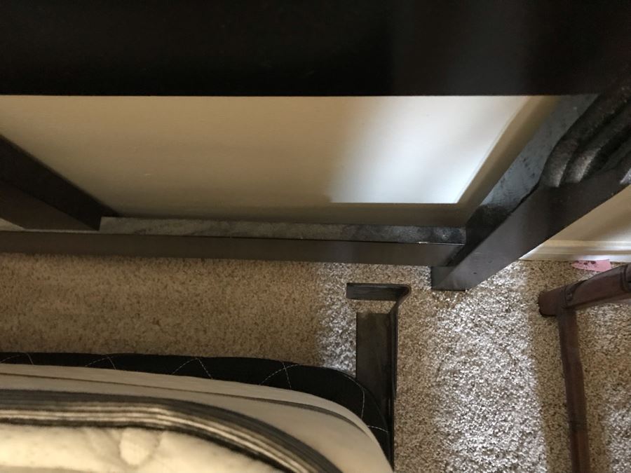 Black Wooden Asian Headboard Only (No Bed Rails) [Photo 4]