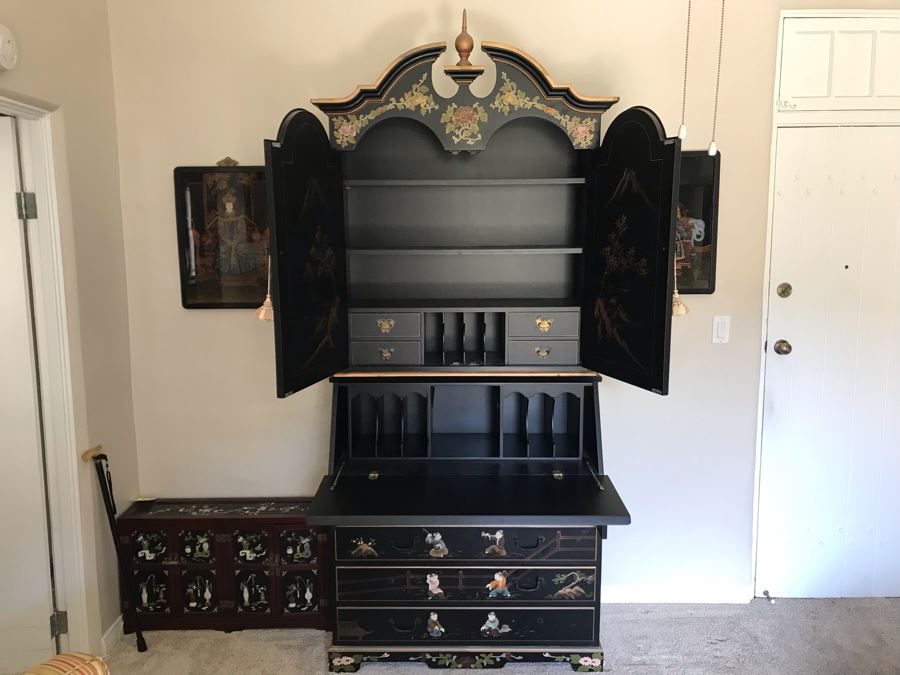 Asian Secretary Desk (Missing Several Drawer Pulls) [Photo 16]