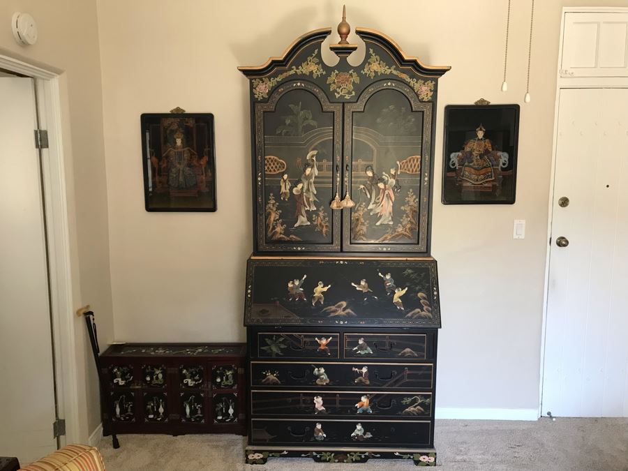 Asian Secretary Desk (Missing Several Drawer Pulls) [Photo 5]