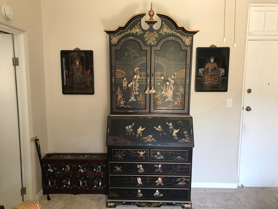 Asian Secretary Desk (Missing Several Drawer Pulls) [Photo 3]