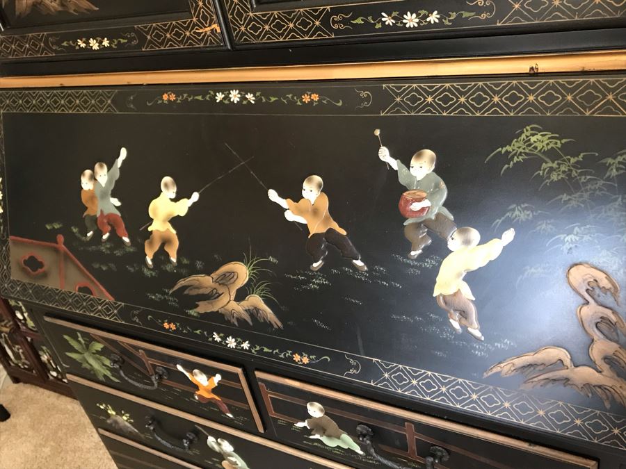 Asian Secretary Desk (Missing Several Drawer Pulls) [Photo 10]