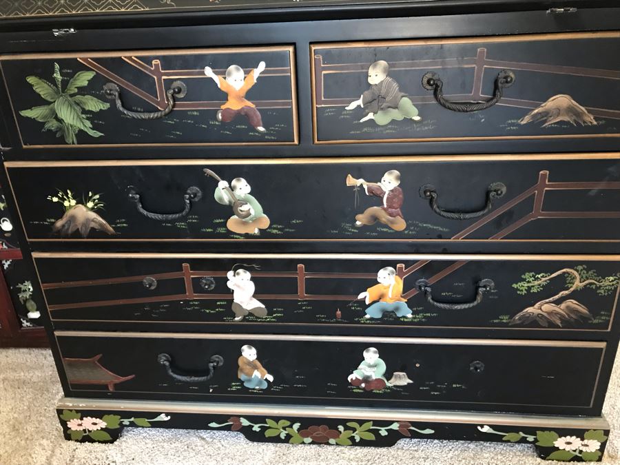 Asian Secretary Desk (Missing Several Drawer Pulls) [Photo 12]