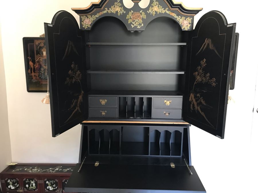 Asian Secretary Desk (Missing Several Drawer Pulls) [Photo 17]