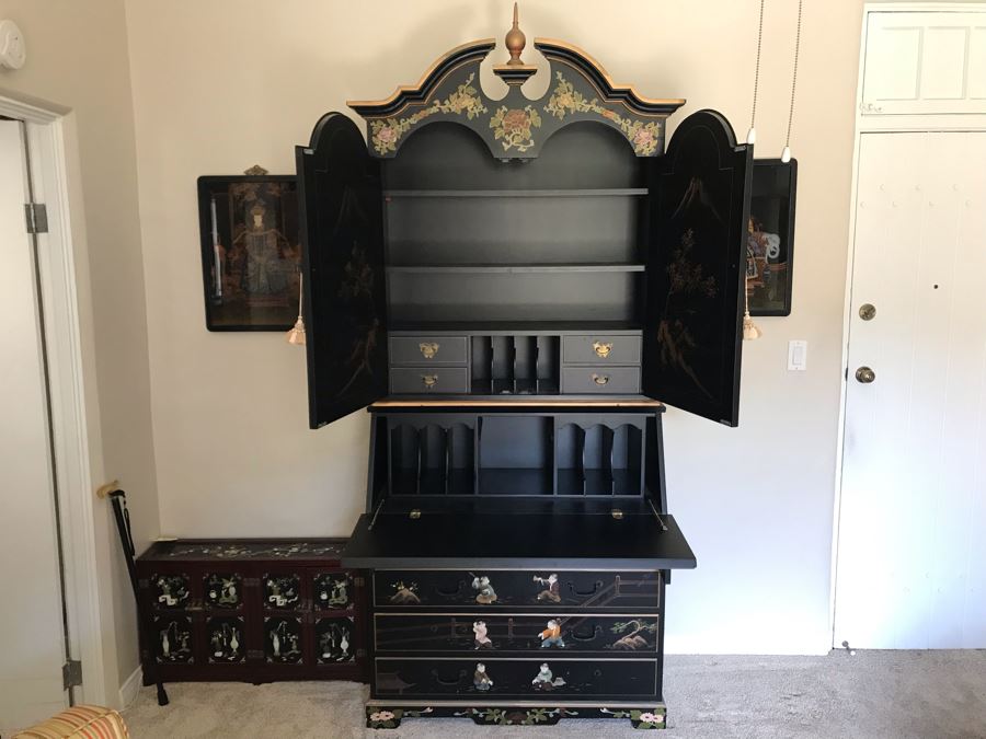 Asian Secretary Desk (Missing Several Drawer Pulls) [Photo 15]