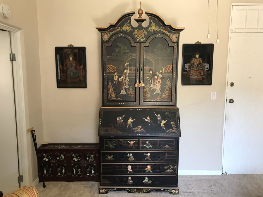 Asian Secretary Desk (Missing Several Drawer Pulls) [Photo 4]
