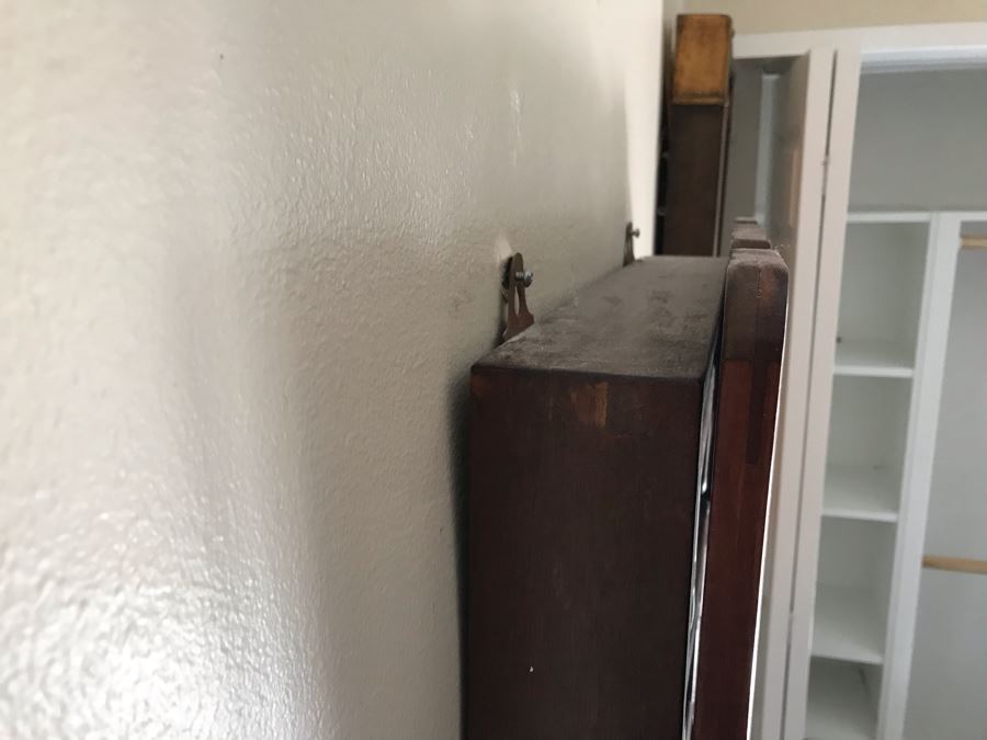 Rosewood Netsuke Display Wall Curio Cabinet Stand With Locking Front Door (Have Key) [Photo 16]