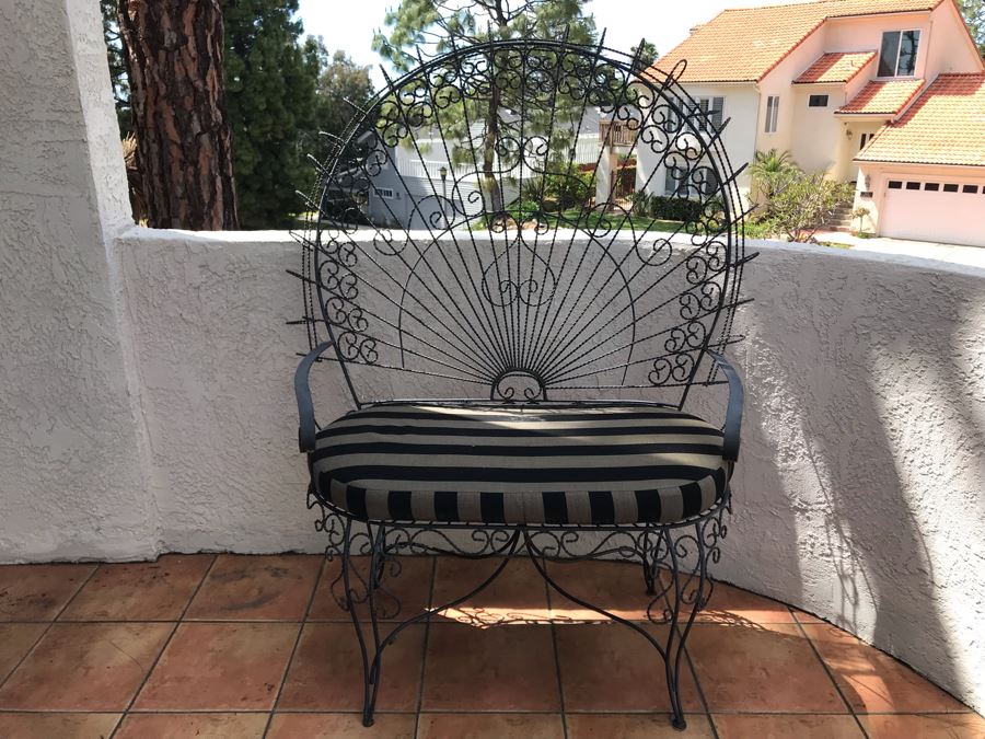Vintage Twisted Wire Outdoor Settee Bench 48W X 26D X 61H [Photo 2]
