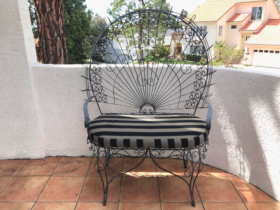 Vintage Twisted Wire Outdoor Settee Bench 48W X 26D X 61H [Photo 3]