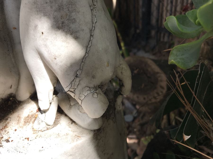 Vintage Italian Stone Carved White Marble Statue Sculpture Life Size Women From Rome Italy (Left Arm And Hand Have Damage - See Photos) [Photo 20]