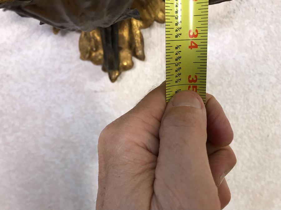 Pair Of Antique Rococo Gilded Italian Wall Mirror Candle Sconces Carved Wooden 20W X 35H - See Photos [Photo 23]