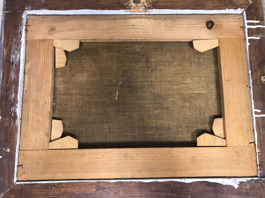 Antique Original Italian Oil Painting Of Descending Angels Surrounding Monk 19 X 14 [Photo 34]